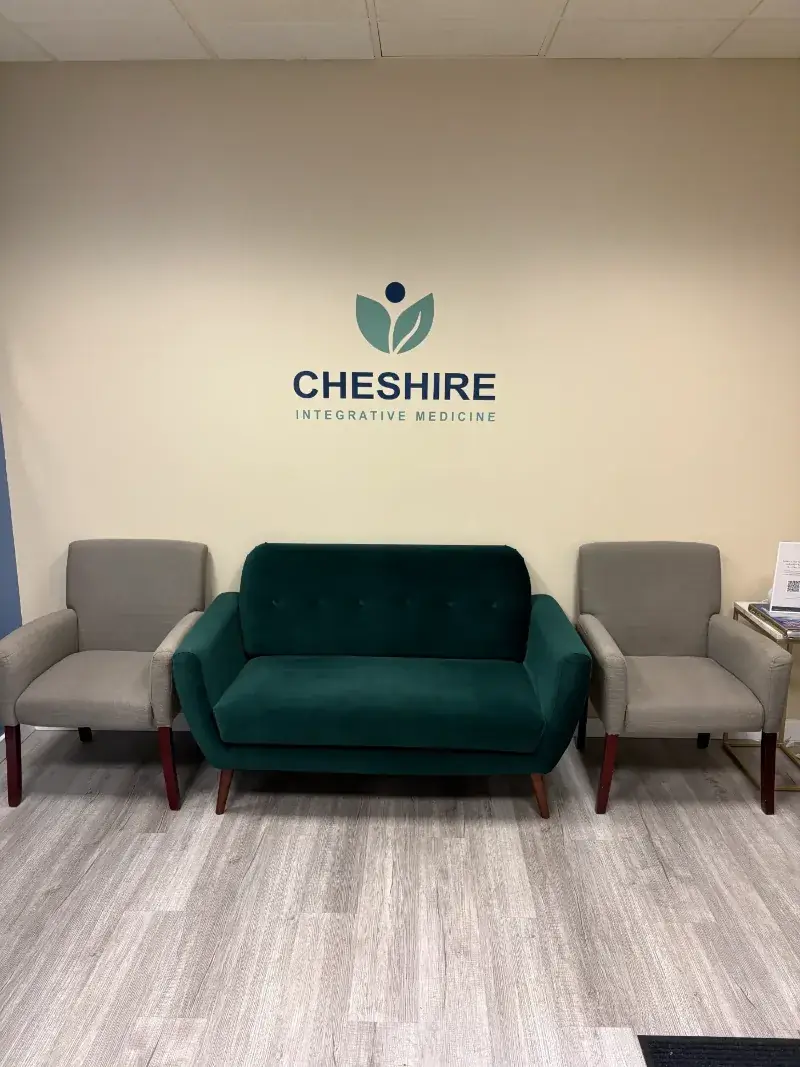 The waiting room at Cheshire Integrative Medicine